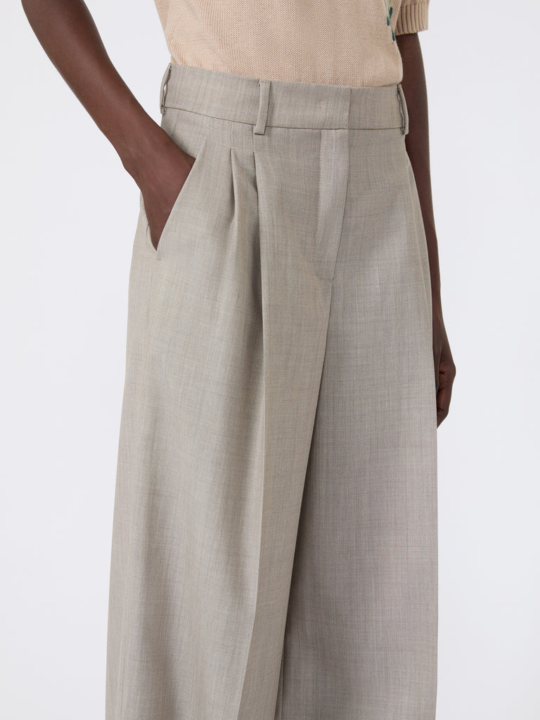 max mara wide-leg woollen cloth trousers