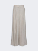 Wide-Leg Woollen Cloth Trousers for Women - Hazelnut Brown - Max Mara KSA