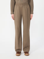 Stretch Wool Batavia Trousers for Women - Marron Glace' - Max Mara KSA