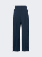 Stretch Wool Palazzo Trousers for Women - Navy - Max Mara KSA