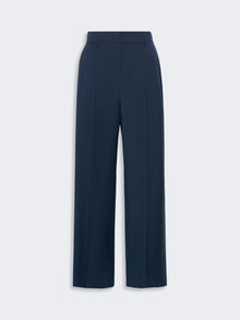 Stretch Wool Palazzo Trousers for Women - Navy - Max Mara KSA