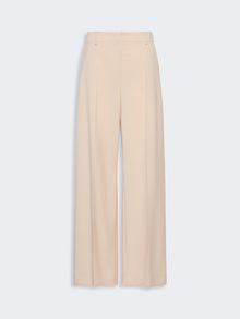 Stretch Wool Palazzo Trousers for Women - Powder - Max Mara KSA