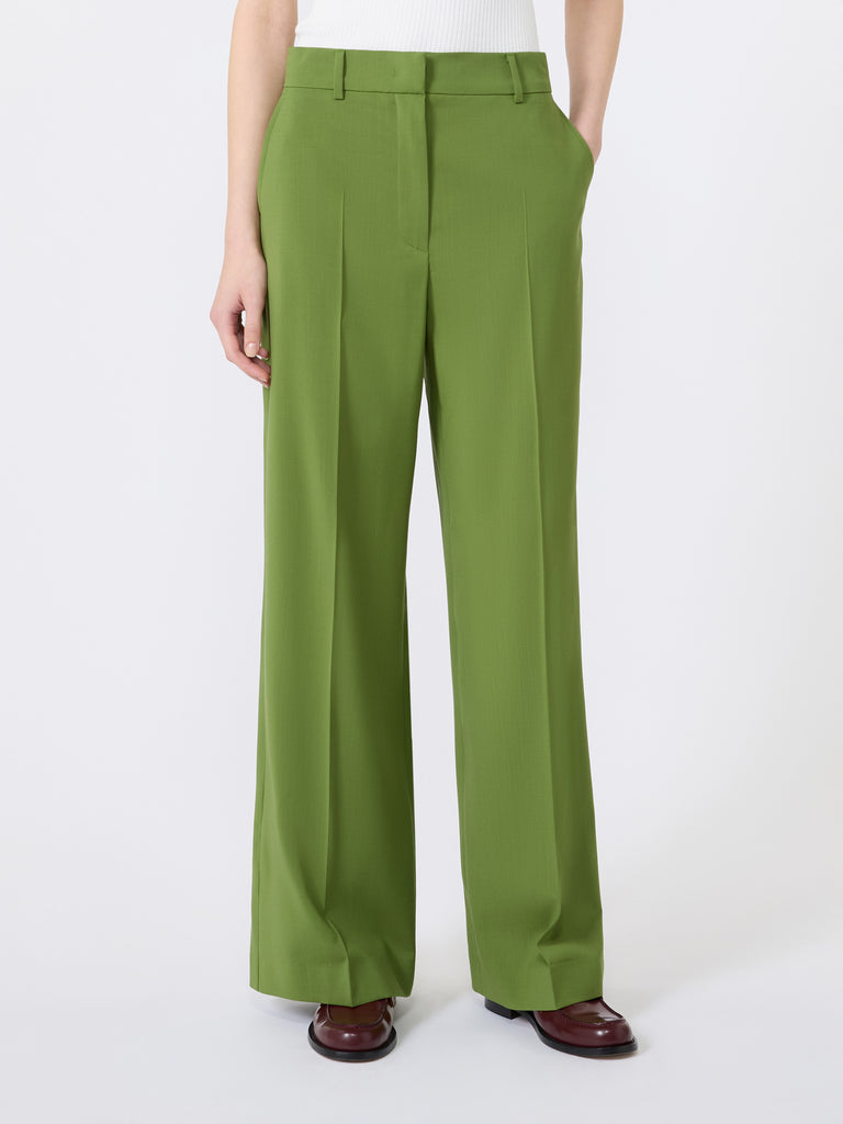 max mara stretch wool palazzo trousers