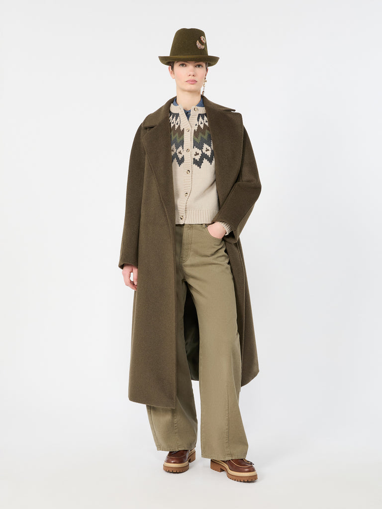 max mara بنطال من قماش قطن ناعم ومتين