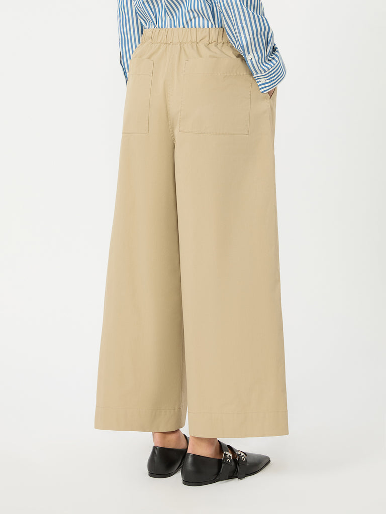 max mara flared cotton gabardine trousers