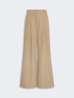 Wide Trousers In Cotton Drill for Women - Beige - Max Mara KSA