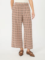 Printed Crepe De Chine Trousers for Women - Antique Rose - Max Mara KSA