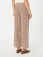 Printed Crepe De Chine Trousers for Women - Antique Rose - Max Mara KSA