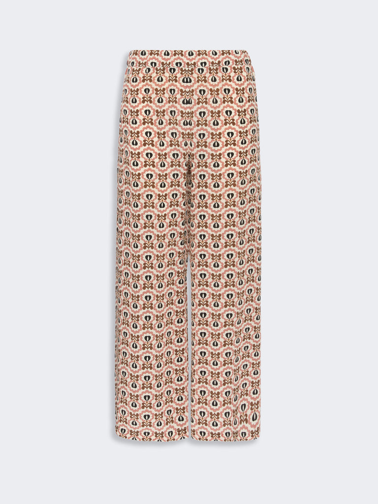 max mara printed crepe de chine trousers