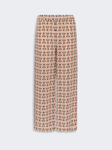 Printed Crepe De Chine Trousers for Women - Antique Rose - Max Mara KSA
