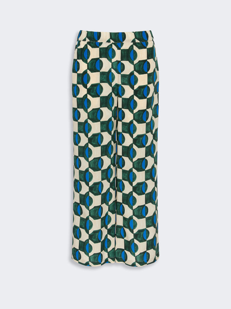 max mara printed crepe de chine trousers