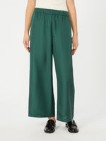 Cropped Silk Trousers for Women - Dark Green - Max Mara KSA