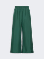 Cropped Silk Trousers for Women - Dark Green - Max Mara KSA