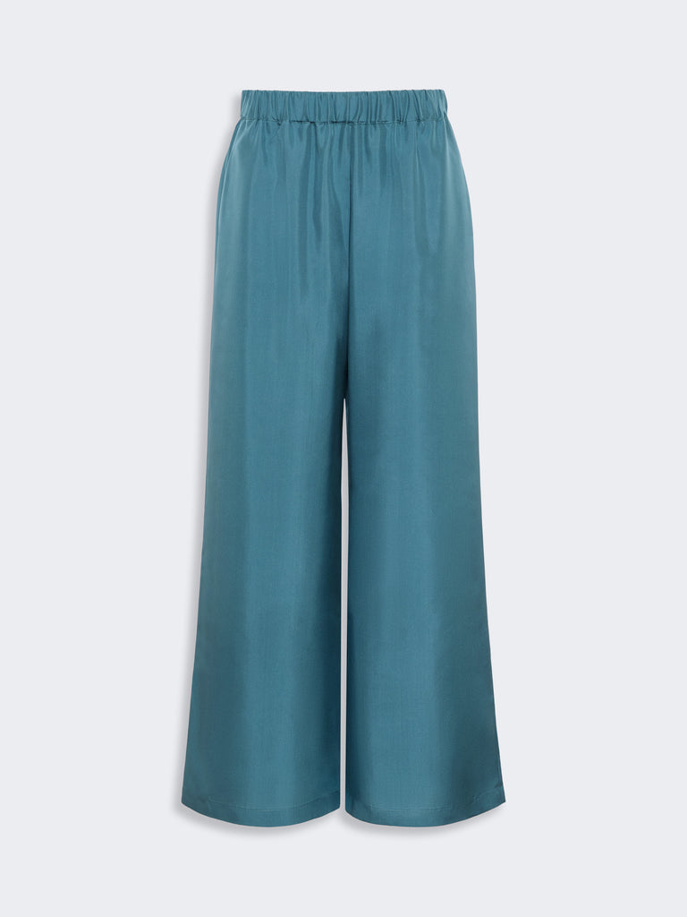 max mara cropped silk trousers