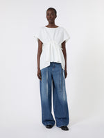 Cotton Poplin Blouse for Women - White - Max Mara KSA