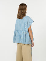 Cotton Poplin Blouse for Women - Cornflower Blue - Max Mara KSA