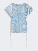 Cotton Poplin Blouse for Women - Cornflower Blue - Max Mara KSA