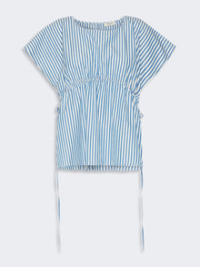 Cotton Poplin Blouse for Women - Cornflower Blue - Max Mara KSA
