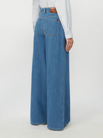 Soft Cotton Denim Jeans for Women - Navy - Max Mara KSA