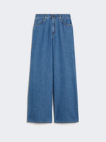 Soft Cotton Denim Jeans for Women - Navy - Max Mara KSA