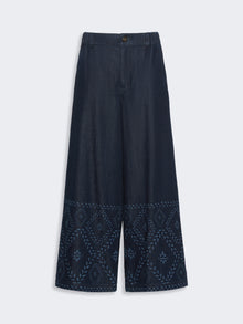 Laser-Cut Denim Jeans for Women - Navy - Max Mara KSA