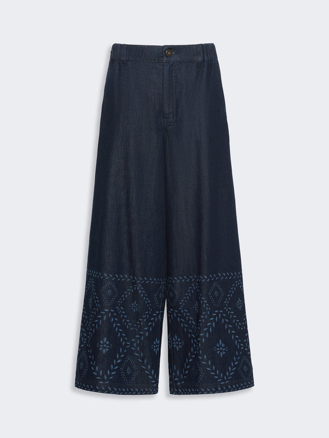 Laser-Cut Denim Jeans for Women - Navy - Max Mara KSA