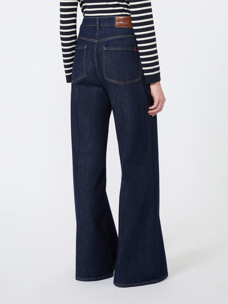 max mara cotton denim palazzo jeans