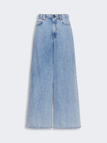 Long Cotton Denim Jeans for Women - Blue Jeans - Max Mara KSA