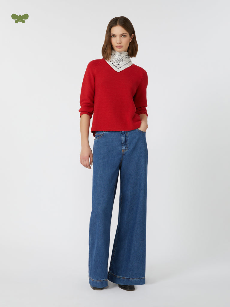 max mara wide-leg denim jeans