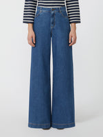 Wide-Leg Denim Jeans for Women - Navy - Max Mara KSA