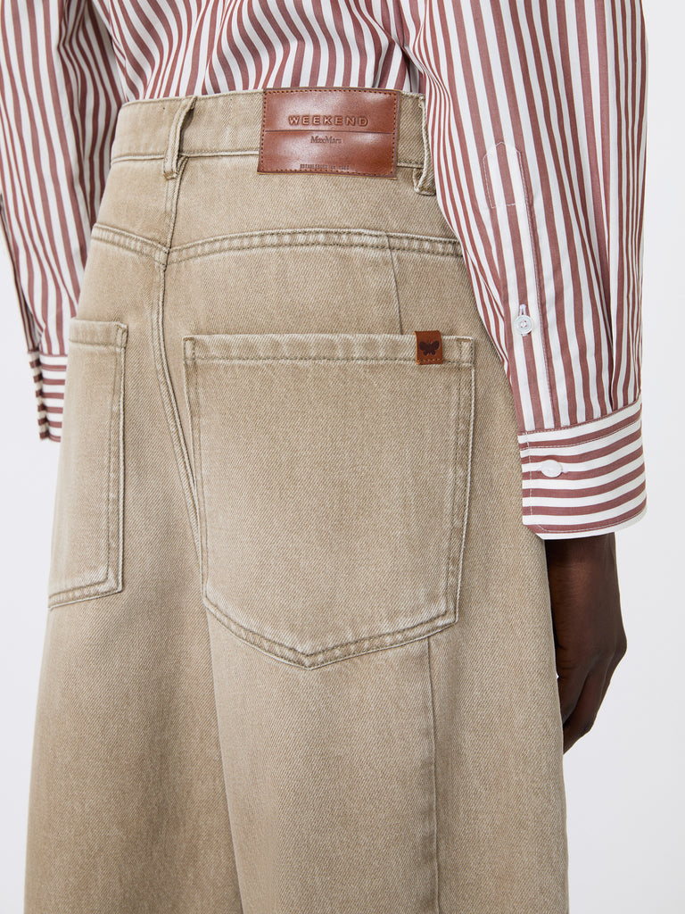 max mara worn-look denim barrel-leg jeans