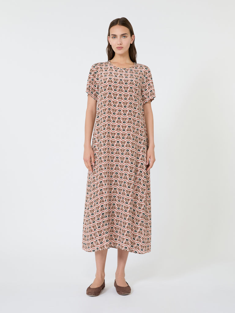 max mara printed silk t-shirt dress