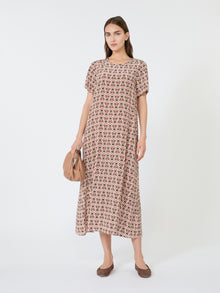 Printed Silk T-Shirt Dress for Women - Antique Rose - Max Mara KSA