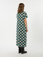 Printed Silk T-Shirt Dress for Women - Dark Green - Max Mara KSA