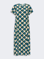 Printed Silk T-Shirt Dress for Women - Dark Green - Max Mara KSA