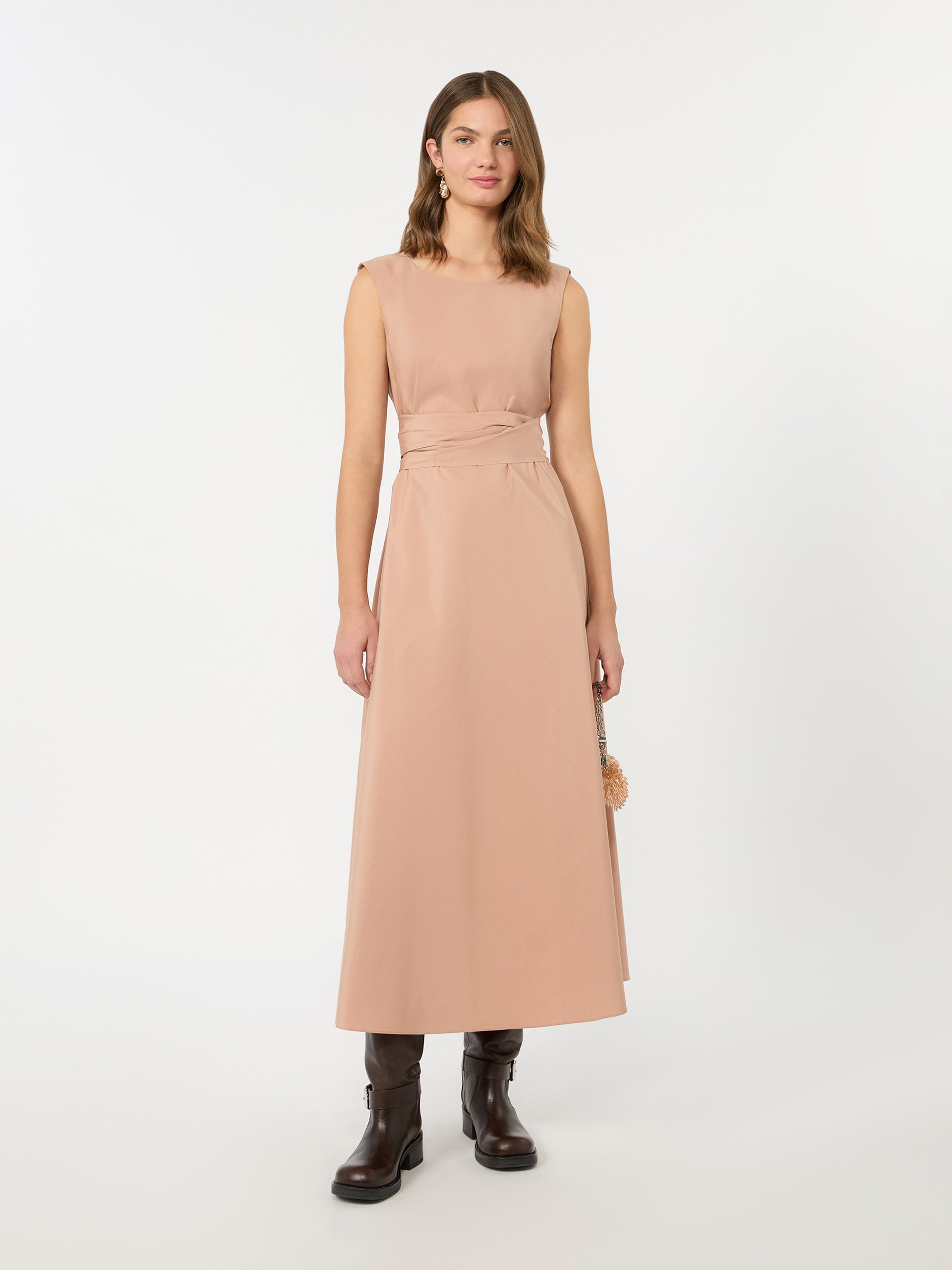 Flared Taffeta Dress for Women - Pink - Max Mara KSA