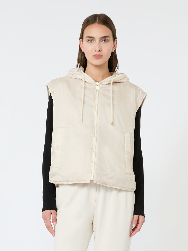 max mara جيليه مبطن بوجهين من الكانفاس الطارد للماء