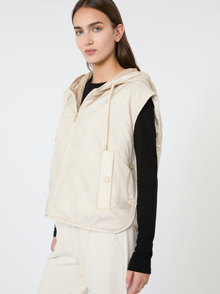 max mara جيليه مبطن بوجهين من الكانفاس الطارد للماء