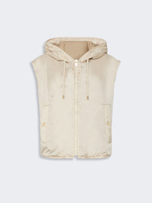 Reversible Water-Repellent Canvas Padded Gilet for Women - Ivory - Max Mara KSA