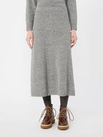 Flared Skirt In Wool Blend Tweed for Women - Medium Grey - Max Mara KSA