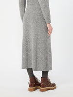 Flared Skirt In Wool Blend Tweed for Women - Medium Grey - Max Mara KSA