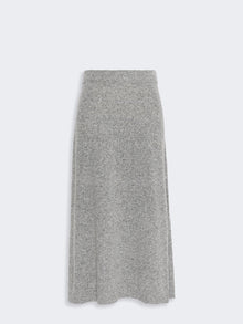 Flared Skirt In Wool Blend Tweed for Women - Medium Grey - Max Mara KSA