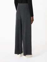 Wool And Cashmere Yarn Trousers for Women - Dark Grey - Max Mara KSA