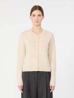 Wool And Cashmere Yarn Cardigan for Women - Ice - Max Mara KSA