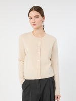 Wool And Cashmere Yarn Cardigan for Women - Ice - Max Mara KSA