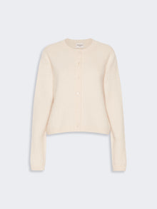 Wool And Cashmere Yarn Cardigan for Women - Ice - Max Mara KSA