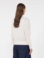 Wool, Silk And Cashmere V-Neck Cardigan for Women - Ivory - Max Mara KSA