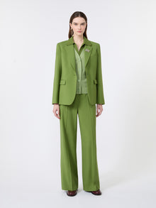 Wool, Silk And Cashmere V-Neck Cardigan for Women - Green - Max Mara KSA