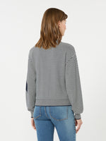 Inlay-Detail Cotton Yarn Cardigan for Women - Navy - Max Mara KSA