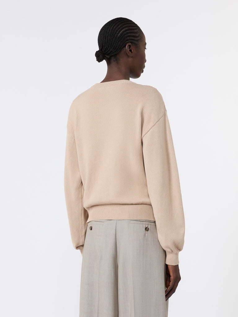 max mara inlay-detail cotton yarn cardigan